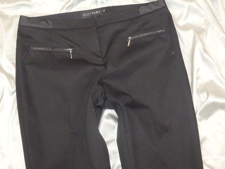 Kvalitné elegantné čierne nohavice, 36