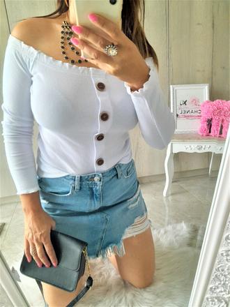 Rebrované tričko-s/m, m