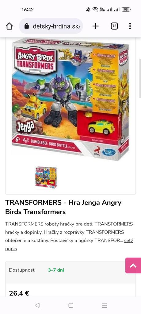 Skladačka angry bird, 