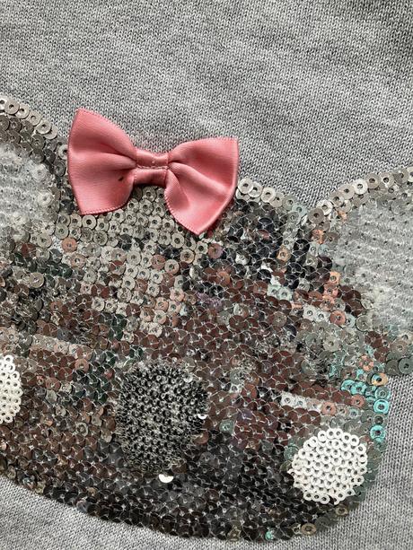 Dievčenský melírovaný sveter s flitrami, 116