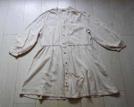 Ľanové šaty h&m linen blend, h&m,m