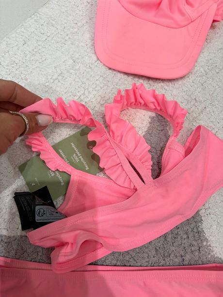 Ružové plavky hm 98/104, h&m,98 / 104