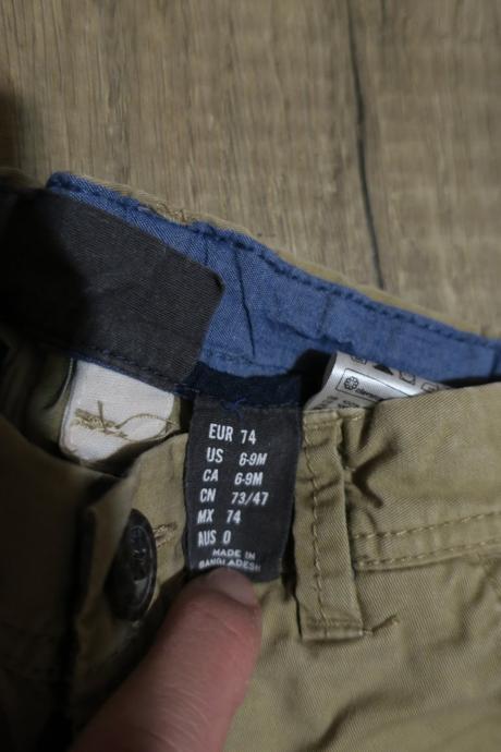 Chino nohavice, hnede hm, h&m,74