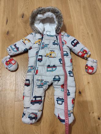 Zimná kombinéza 6-9m, tesco,74