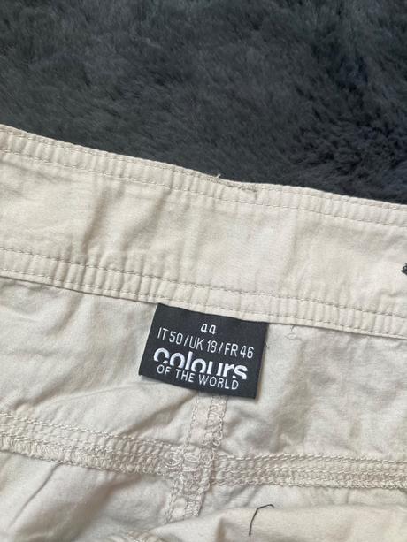 Krátka mini bežova sukňa cargo, xxl