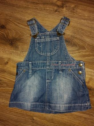 Riflová suknička na traky hm, h&m,68