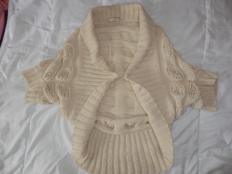 Krémový pletený svetrík, l
