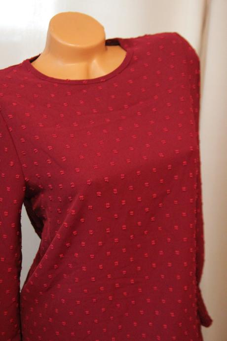 Predĺžený bordový top, s/m, s