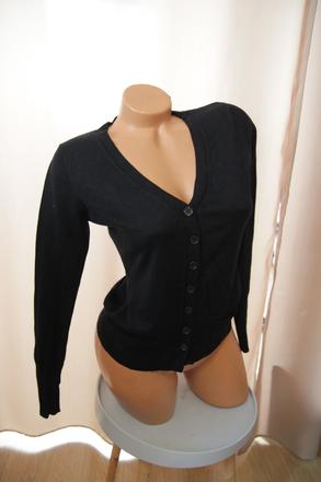 Čierny pletený sveter, s/m, s