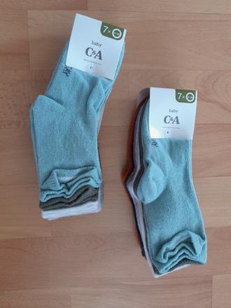 Bavlnené ponožky veľ. 21-23, c&a,21