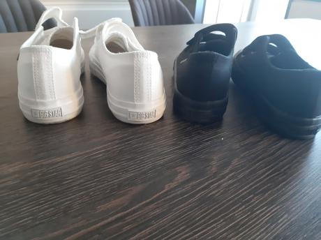 Tenisky big star-biele a čierne, 35