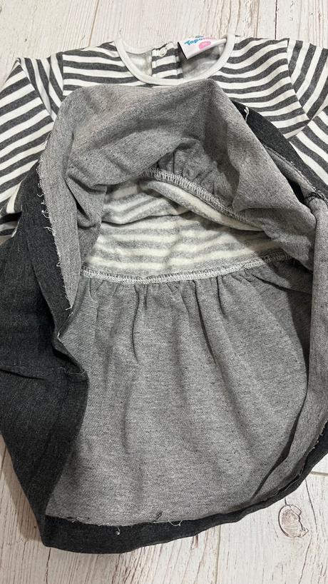 Sivé šaty 92 2ks, benetton,92