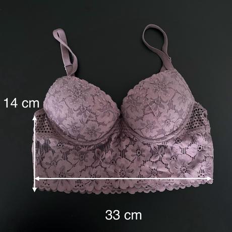Krajkovaná braletka vystužená s kosticami push up, h&m,75a