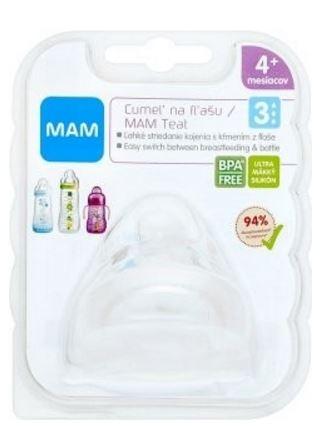 Mam hodvábny silikónový cumeľ na fľašu 3, 4+ mesia, mam