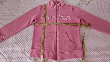 Ružová mikina benetton veľ 122, benetton,122