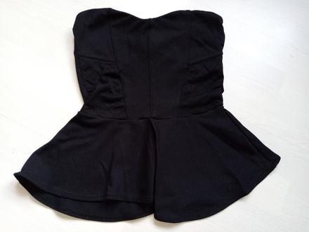 Čierny elegantný top bershka, bershka,s