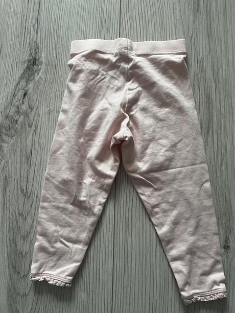 Ľahučké ružové leginy s čipkou, f&f,86