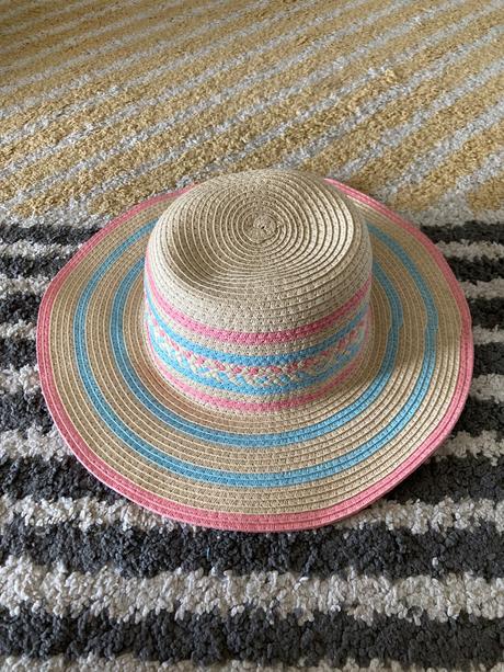 Pásikavý slamený klobúk 128/146, reserved,134