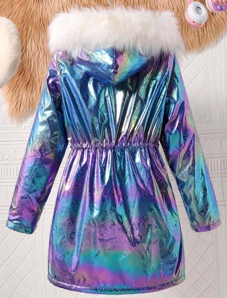 Vetrovkovy kabát zateplený kožušinkou, 128 / 134 / 140 / 146 / 152