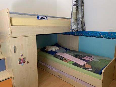 Poschodová postel, šírka (cm): 90,dĺžka (cm): 200