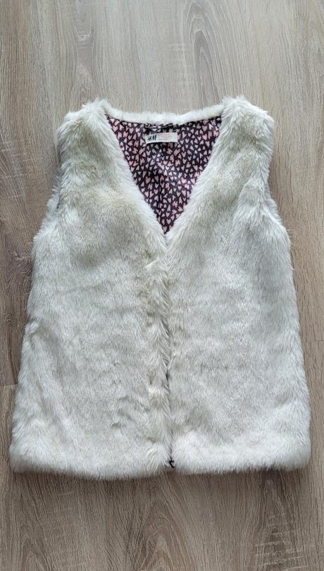 Kožušinková vestička, h&m,164