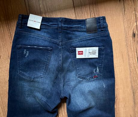 Damske slim rifle retro jeans 28/32, 28 / 36