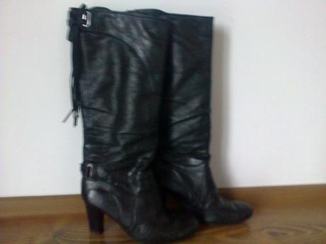 Čierne kožené čižmy, 39