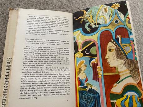 Krásna stará retro kniha príbehy z dekameronu 1970,