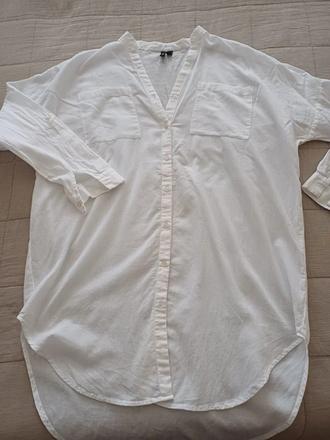 Biela predĺžená košeľa vero moda č.xs, s, vero moda,s