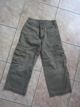 Nohavice olive vel. 116, 116