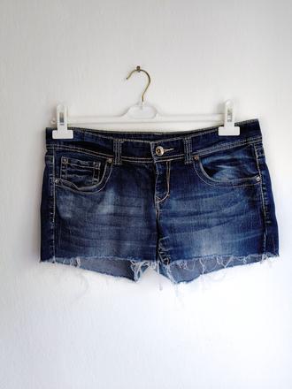 Riflové kraťasy šortky modré, okay,42