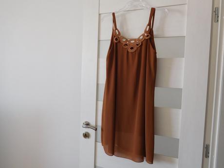 Šaty hnedé padavý materiál m/l, m