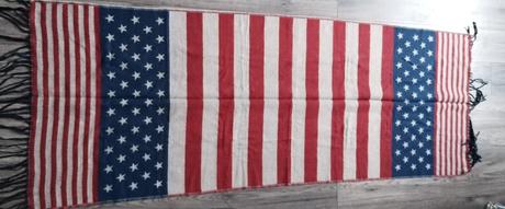 Obrovský šál americká vlajka  186 x 68 cm, 