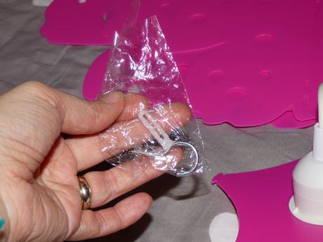 Plastová ružová lampa motýle - skladacia, 