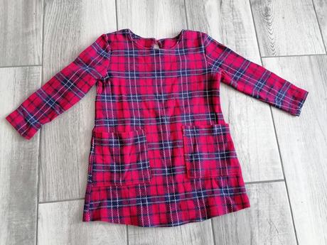 Vianočné - karované šatky - 86/92, lupilu,92