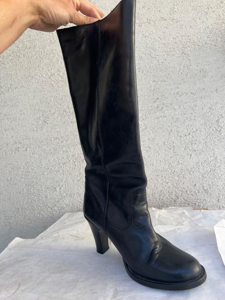 Kozene trendy suprove cizmy s gulatou spickou, 37