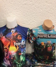 Trička fortnite a minecraft, 128