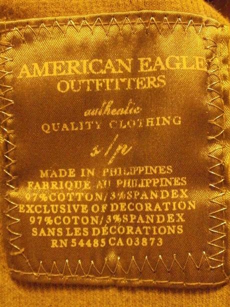 Tričko so saténovým lemom, american eagle,s