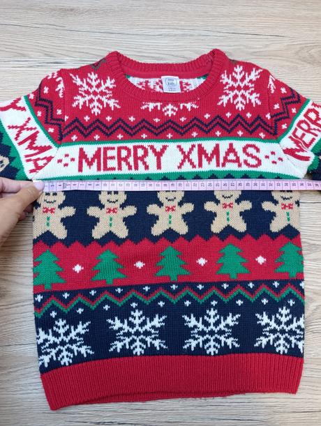 Chlapčenský vianočný červený sveter, sinsay,116