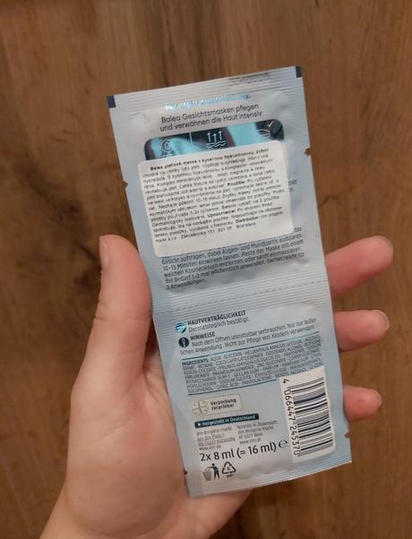 Hydratačná pleťová maska balea, 