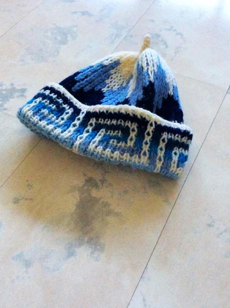 Ručne pletená duplovaná čiapka, l