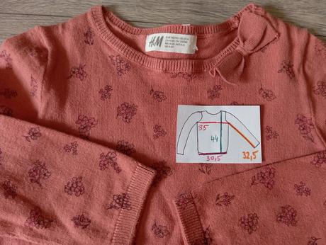 Svetrík s kvetinkami h&m 110/116, h&m,116