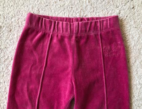 Ružové zamatové nohavice/tepláky 86, 86