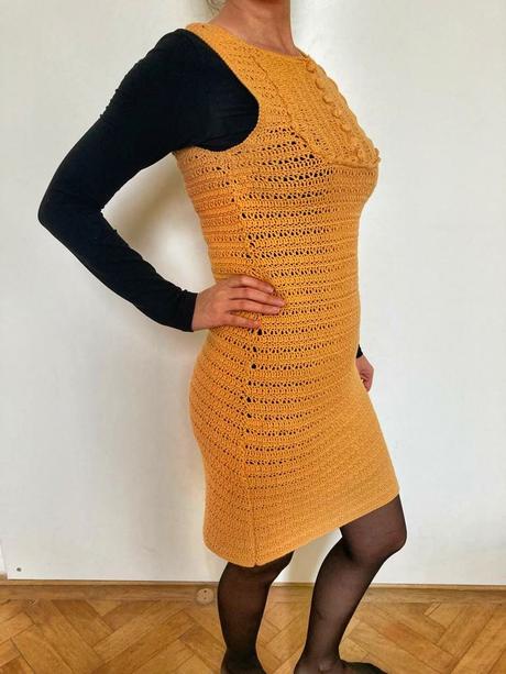 Hačkovane šaty, xs