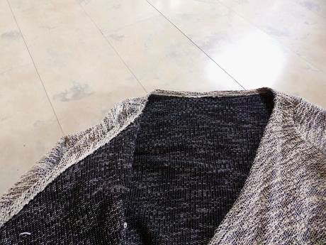 Melírovaný buklé svetrík, l