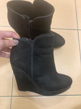 Krasne hm cizmy cierne na platforme, h&m,38