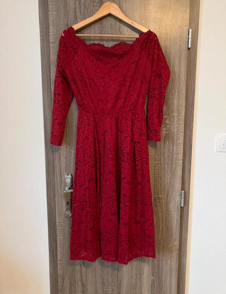 Burgundske šaty l/xl, l