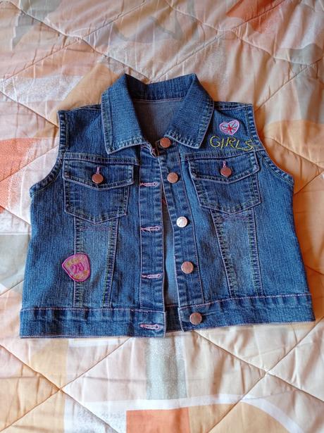 Jeansová vesta, rose,122