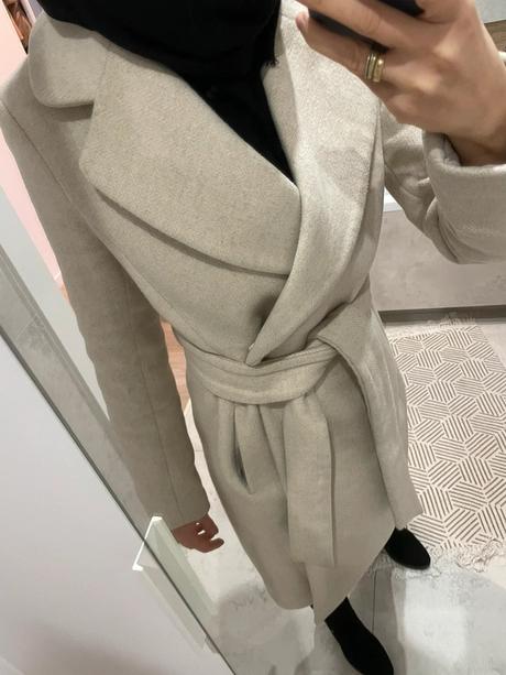 Hm premium vlnený kabát veľ. xs, h&m,xs