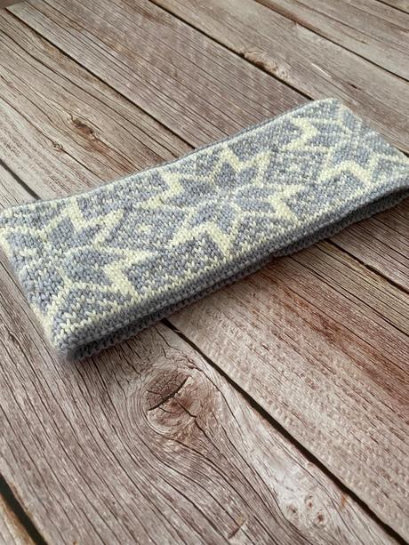 Pletená čelenka dvojvrstvová, 56